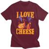 I Love Cheese Grim Reaper T Shirt Unisex Short Sleeves Fashion Casual Clothing Streetwear Summer Loose Fit 100 Cotton Tee Tops