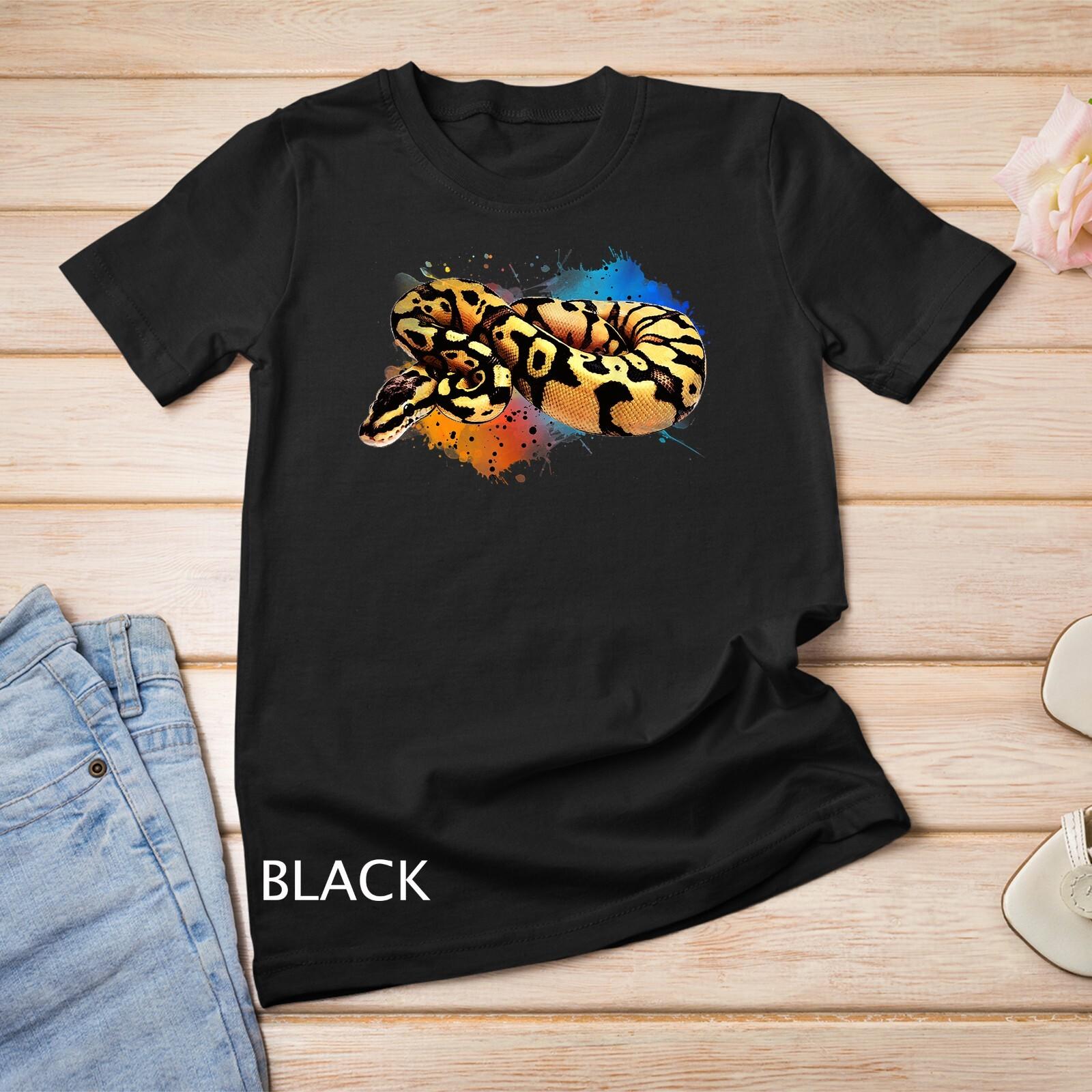 Ball Python Watercolor Reptile Keeper Paint Splash T-Shirt Mens Womens Tees Top Unisex T-Shirt Mens Womens Tees Top 2XL
