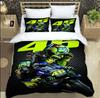 Motorcycle Fleet VR-46 Pattern Quilt Cover With Pillowcases Microfiber 3D Digital Printed Bedding Set Twin Full Queen King