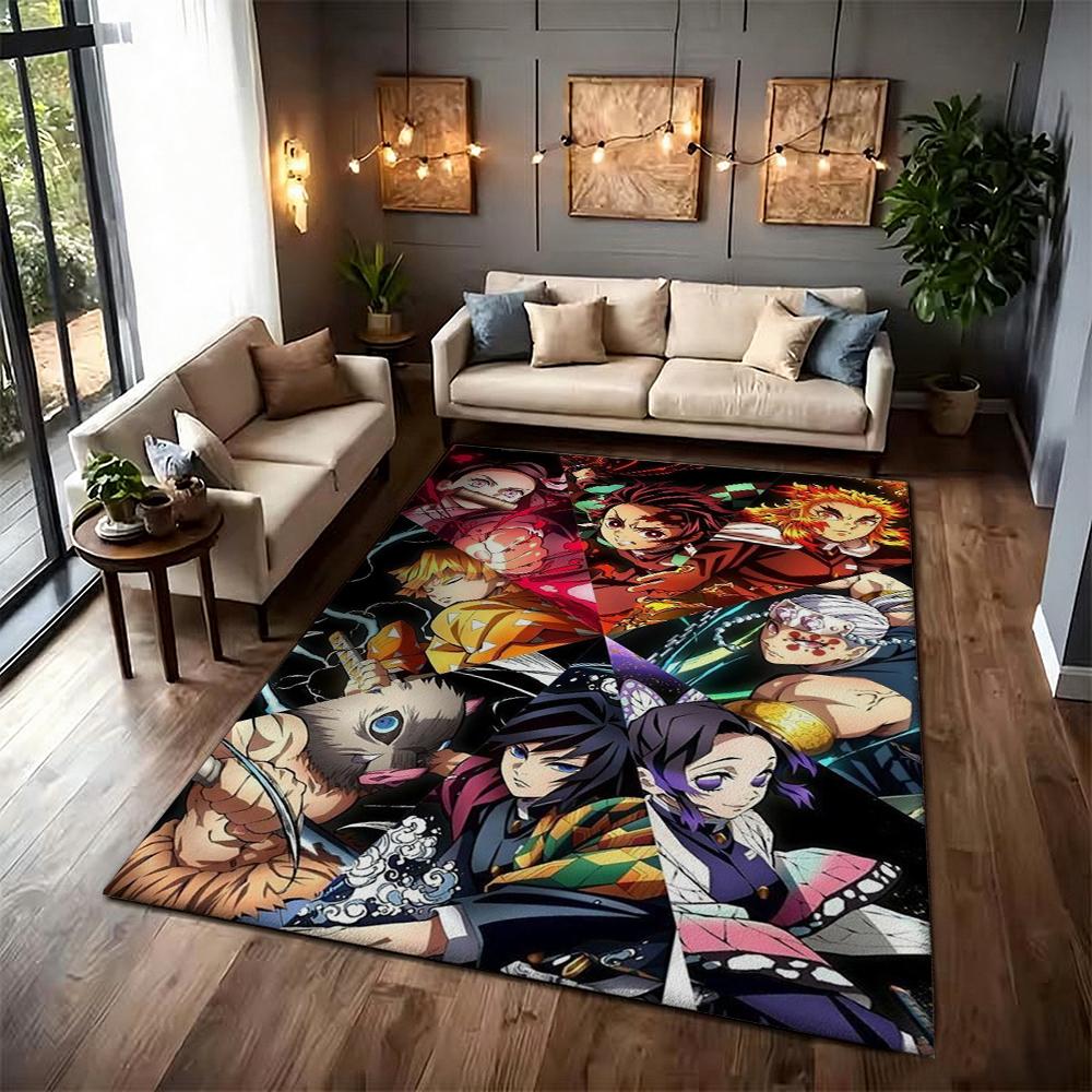 Demon Slayer Guardians Humanity Patterned Rug Allseason Carpet For Bedroom Kitchen Bathroom Home Decor Memorial Gift