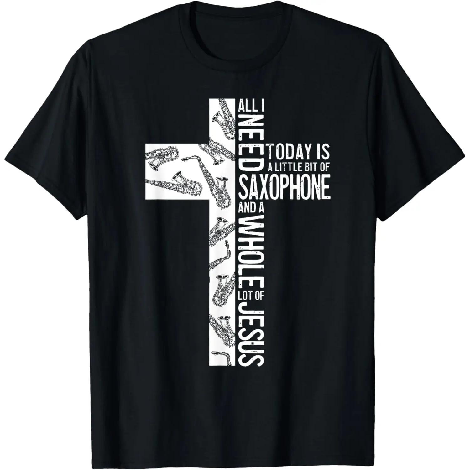 All I Need Is Saxophone And Jesus Christian Cross Faith T-Shirt XXXXXL разноцветный