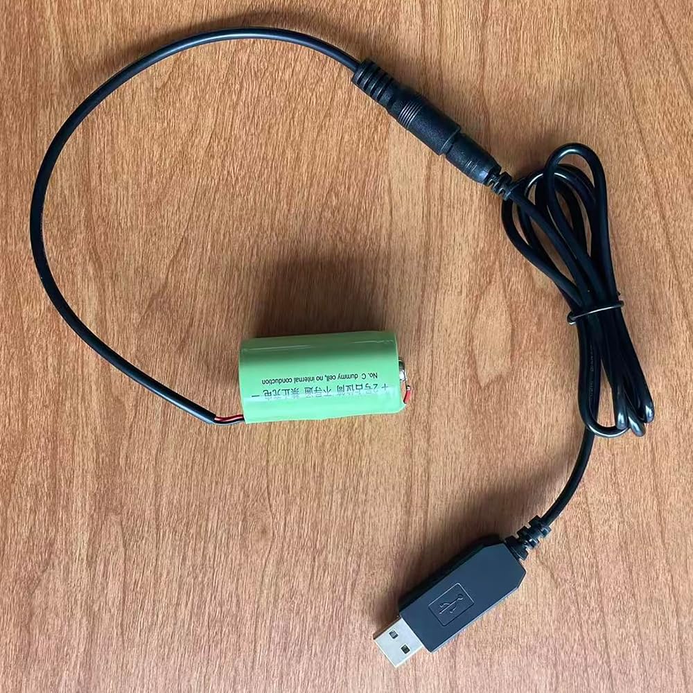 USB To C Cell Dummy Battery 5V To 1.5V Converter with 4 Ft Cable Continuous USB Power for Lantern...