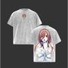 The Quintessential Quintuplets Nakano Miku Cute Graphic Tshirt Men Women Clothing Cotton T-shirts Washed Tee Harajuku T Shirt