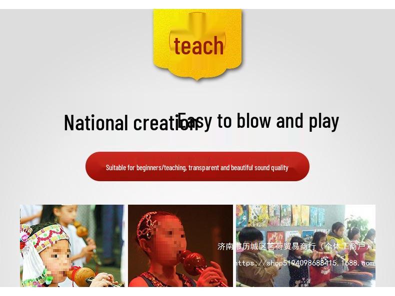 Beginner Hulusi Gourd Flute for Primary School Students - Ethnic B-flat and C Key Musical Instrument