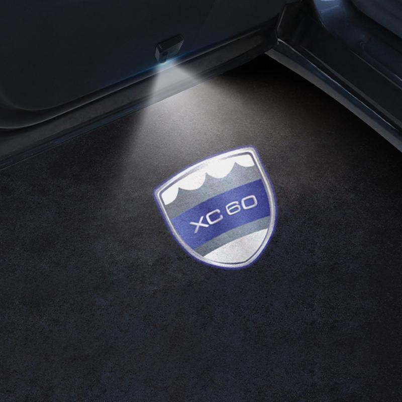 2Pcs LED R Design Emblem Car Door Light Welcome Lamp Wireless Projector For Volvo Xc60 S60 V40 V50 V60 Xc90 X40 X80 C30