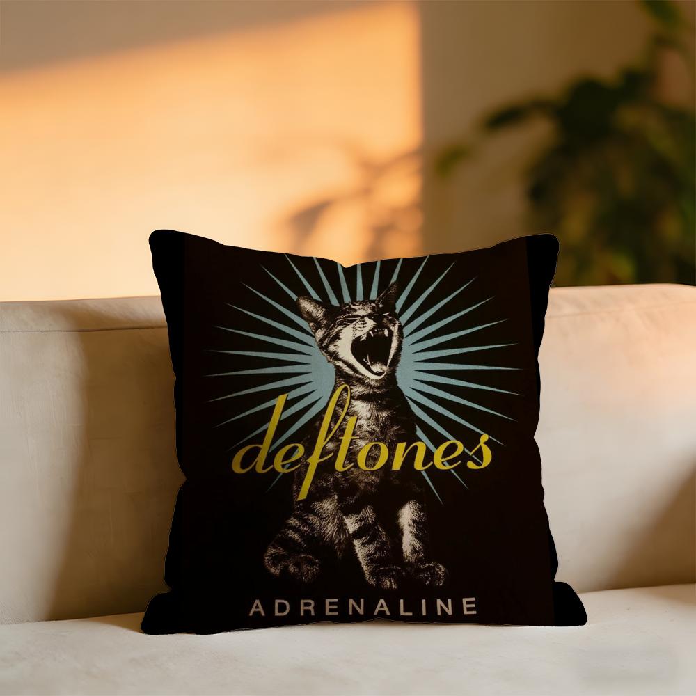 Подушка с принтом группы Deftones Уютная бархатная подушка-плед Мягкая теплая подушка для дивана кровати