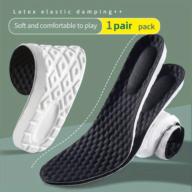

1 пара 4D мягких латексных стелек с эффектом памяти, спортивные поддерживающие вставки, дышащие стельки для женщин и мужчин, стельки для бега EU43-44(270mm) чёрный