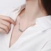 Retro Cylinder Cross Thai Silver Necklace Women'S Simple Light Luxury Design Temperament Collarbone Chain Tide