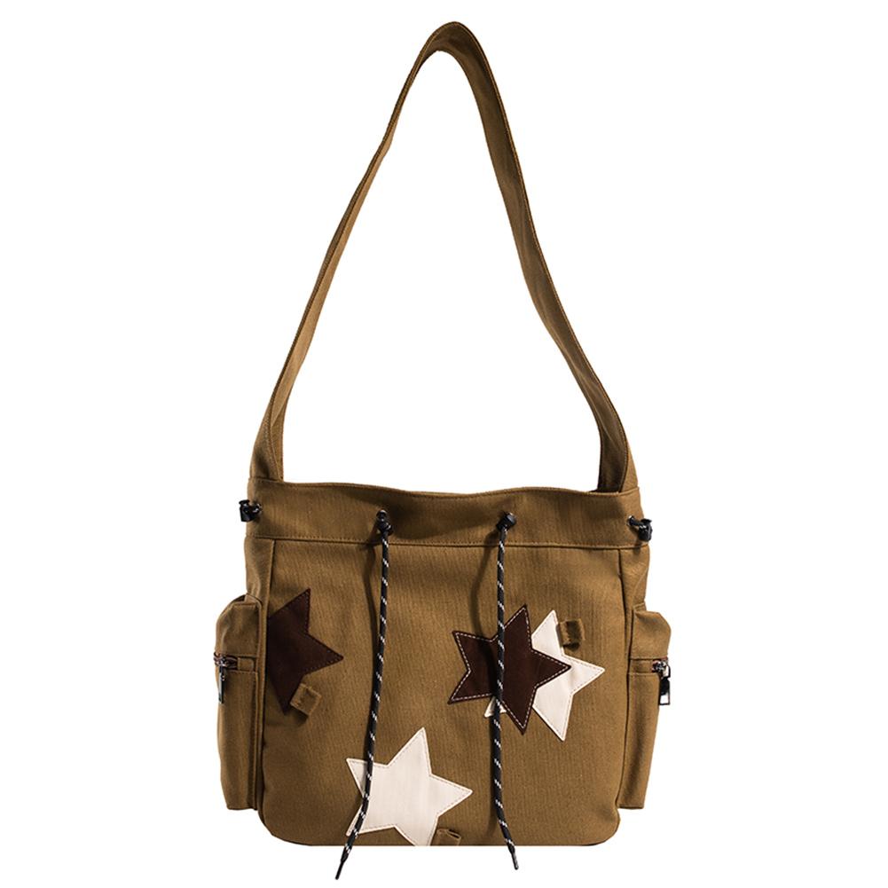 Damen Kawaii Schultertasche, große Kapazität, Segeltuch, schöne