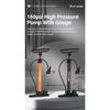 WEST BIKING 160PSI Bike Pump With Gauge Portable Stainless Steel Bike Pump Schrader Presta Valve Inflator Bike Accessories