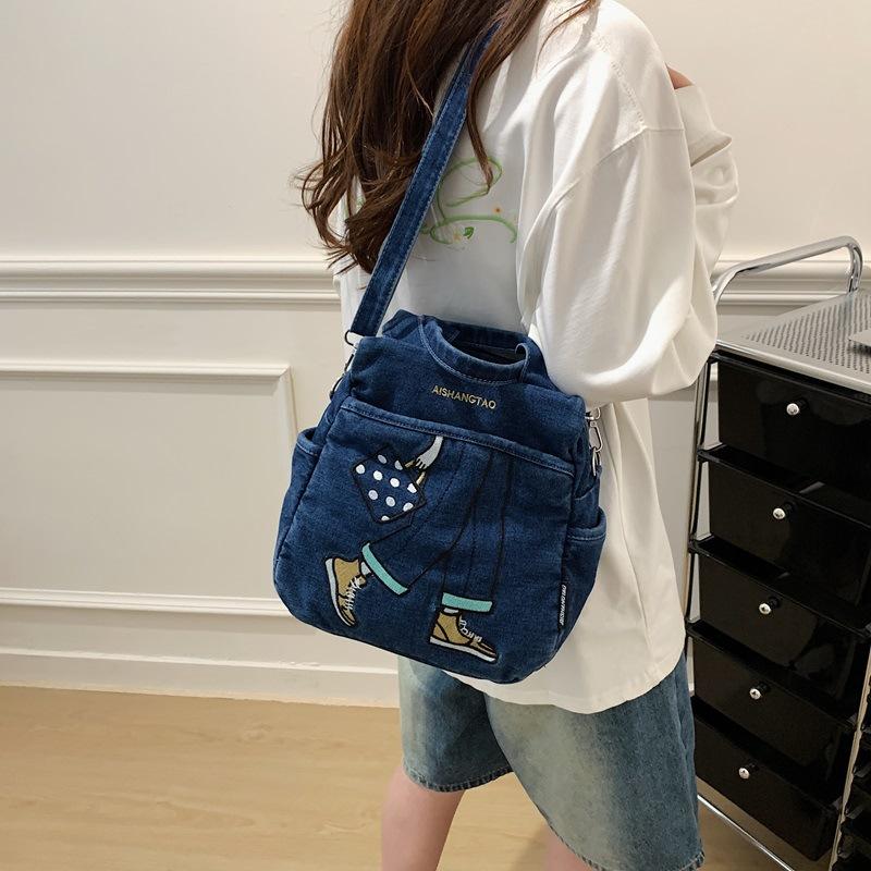 Embroidered Fashion Multi-functional Women's Bag - Lightweight, Large Capacity, Crossbody Bag for Both Shoulders Casually