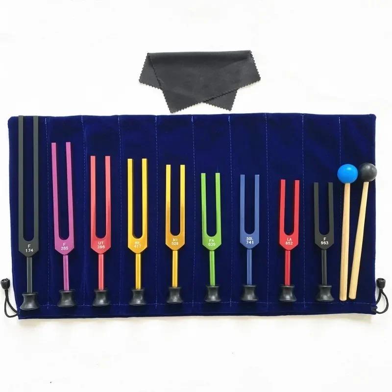 Colorful Tuning Fork Set Aluminum Alloy Percussion Instruments Healing Professional Medical Tuning Forks