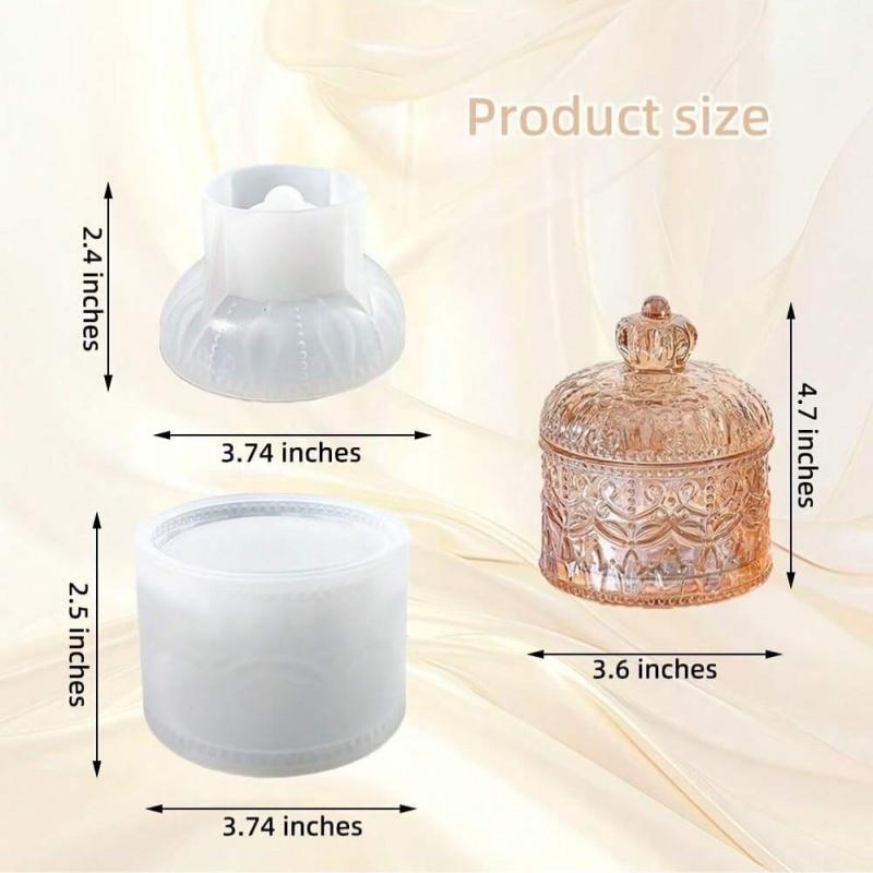 Silicone Mold Kit for Rustic Bottle Lid Storage Box, Epoxy Resin Casting DIY Craft, Jewelry, Candle Holder, Home Decor Gift Idea