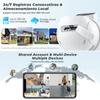 New EU 4K 4/8MP WiFi Indoor Surveillance Camera Dual Lens 4x Digital Zoom AI Human Detection Outdoor Waterproof Security PTZ IP Camera ICSEE