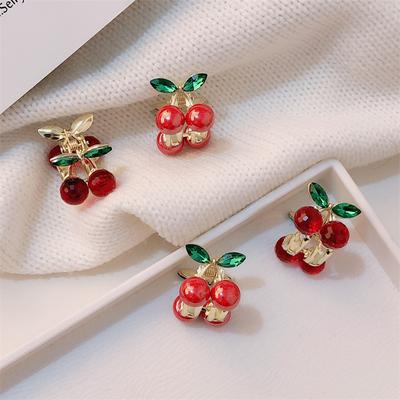 1pc Cherry Hair Clip for Girls; Side Hair Clip for Short Hair; Cute and Delicate Hair Clip; Mini Bangs Hair Clip