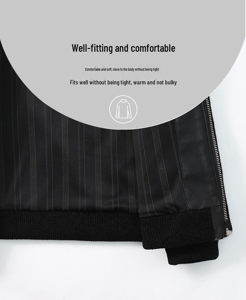 Herren Winter Goldner Nerzmantel - Warme Samtjacke