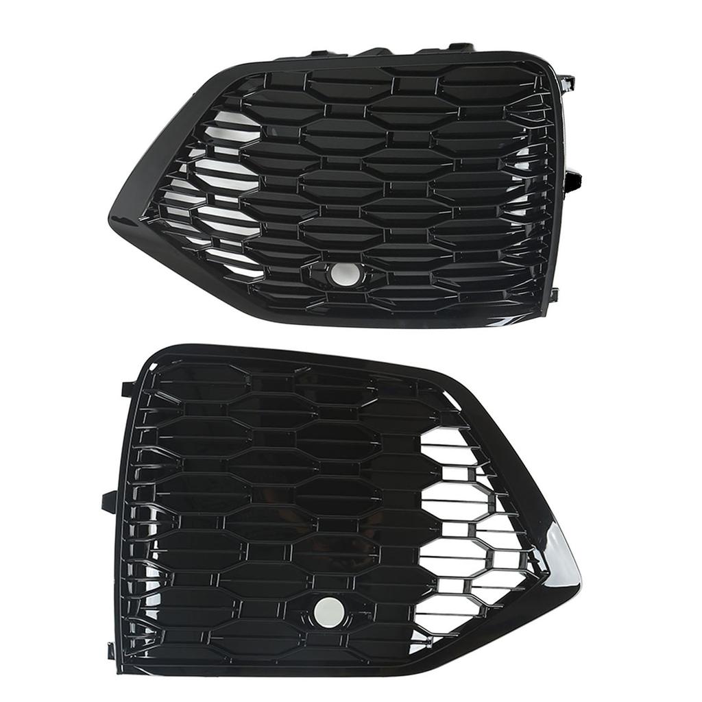 2Pcs Front Fog Lamp Light Grille Cover for RSQ8 Style Glossy Black for Q5 80A Facelift 2021 and