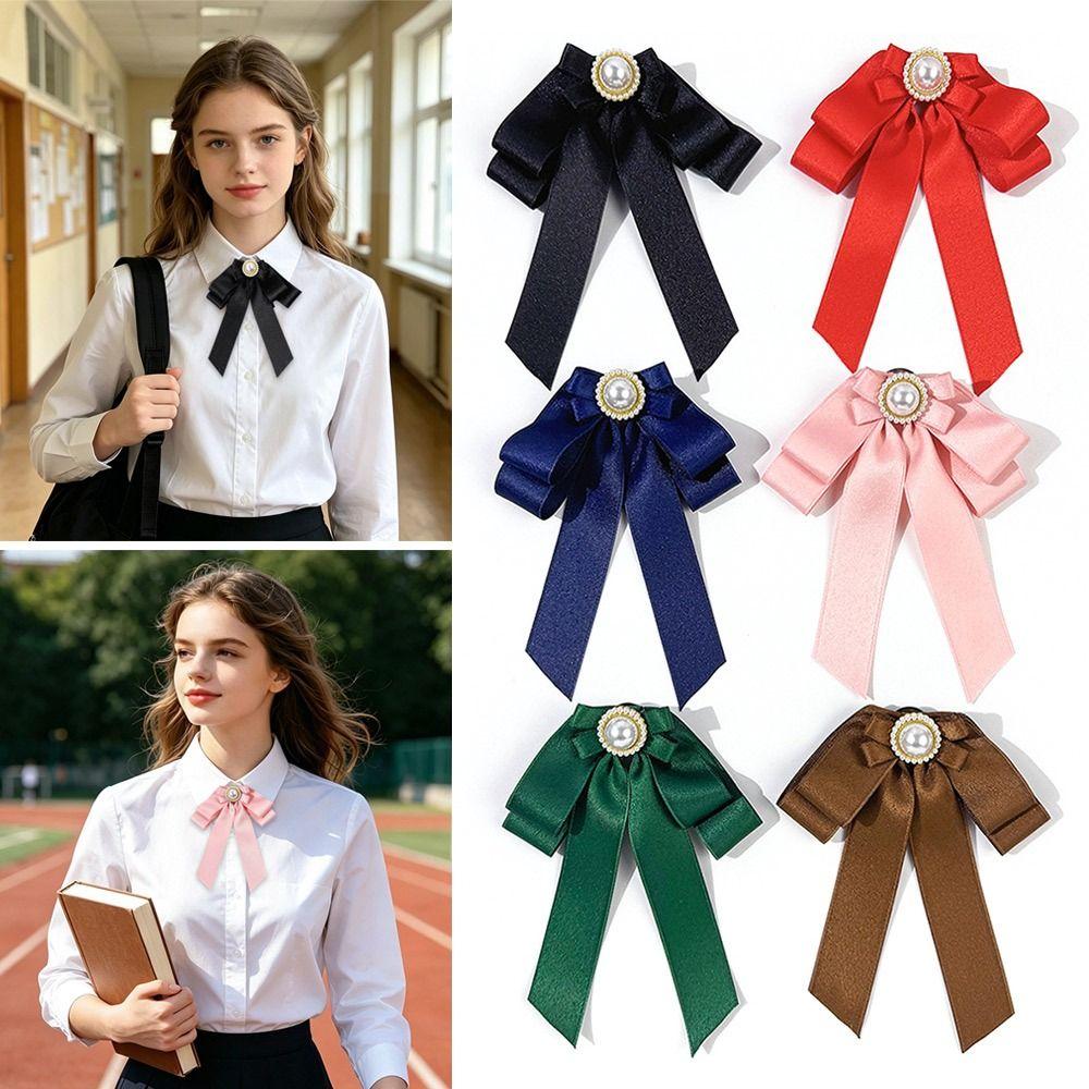 Preppy Style Bowknot Neckties Simple Ladies Neck Wear Fashion Women Necktie  Business