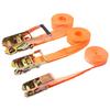 Safety-Engineered Luggage Tie-Down; Heavy-Duty Ratchet Strap with Metal Buckle for Cars and Trucks