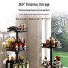 3-Tier Square Rotating Countertop Seasoning Organizer