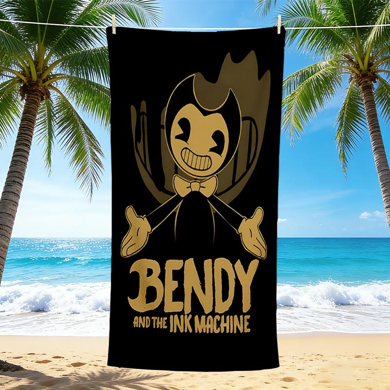 1Pc Bendy Ink Machine Beach Towel, Quick Dry, Multi-Use for Beach Pool Gym Yoga Home Travel, Christmas, Halloween, Xmas Gift M929400