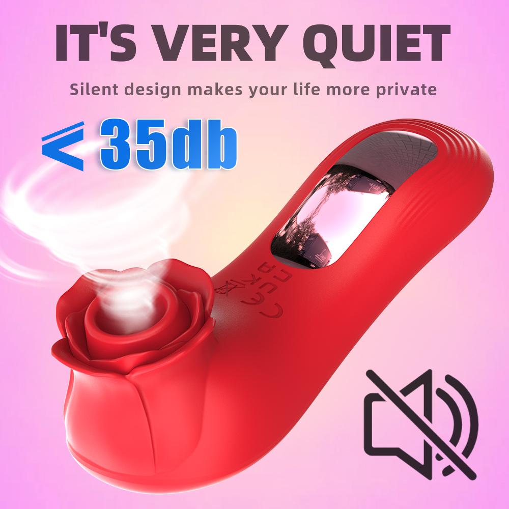 Clit Sucker Oral Nipple Vacuum Sucking Rose Vibrator Female Sex Toy Mini Sucking Vibrating Adults Good Sex Product Suck Vibrator