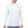 Golf Polo Shirt 6 Long-Sleeve (Striped Logo, Stretchable) / Men's / 012-6269002 030_WHITE [LL]