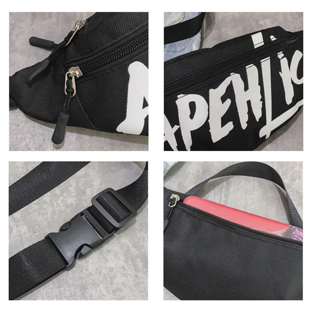 Women Waist Bag Letter Print Packs Travel Sling Chest Shoulder Bag Female Belt Hip Bag for Girl
