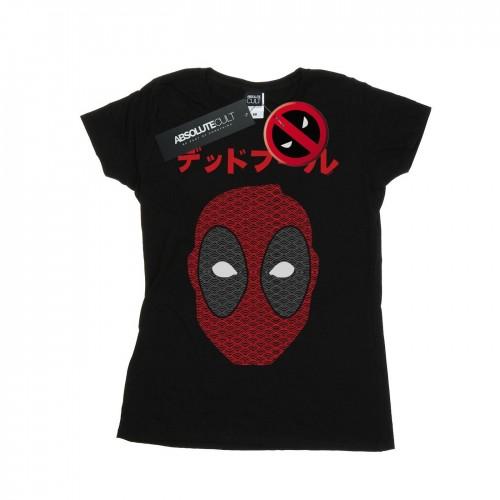 

Marvel Womens/Ladies Deadpool Japanese Seigaiha Head Cotton T-Shirt XXL білий