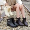 Short Tube Rain Boots Women Waterproof Fashion All-match Water Shoes Campus Adult Rain Boots Women Non-slip Soft Rubber Shoes