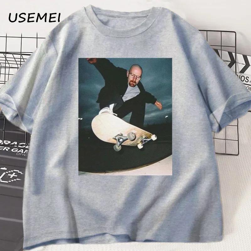 Breaking Bad Heisenberg Tshirts Unisex Walter White 90s Skate TShirt Unisex and Unisex Unisex Graphic Printed T Shirt Cotton Tees