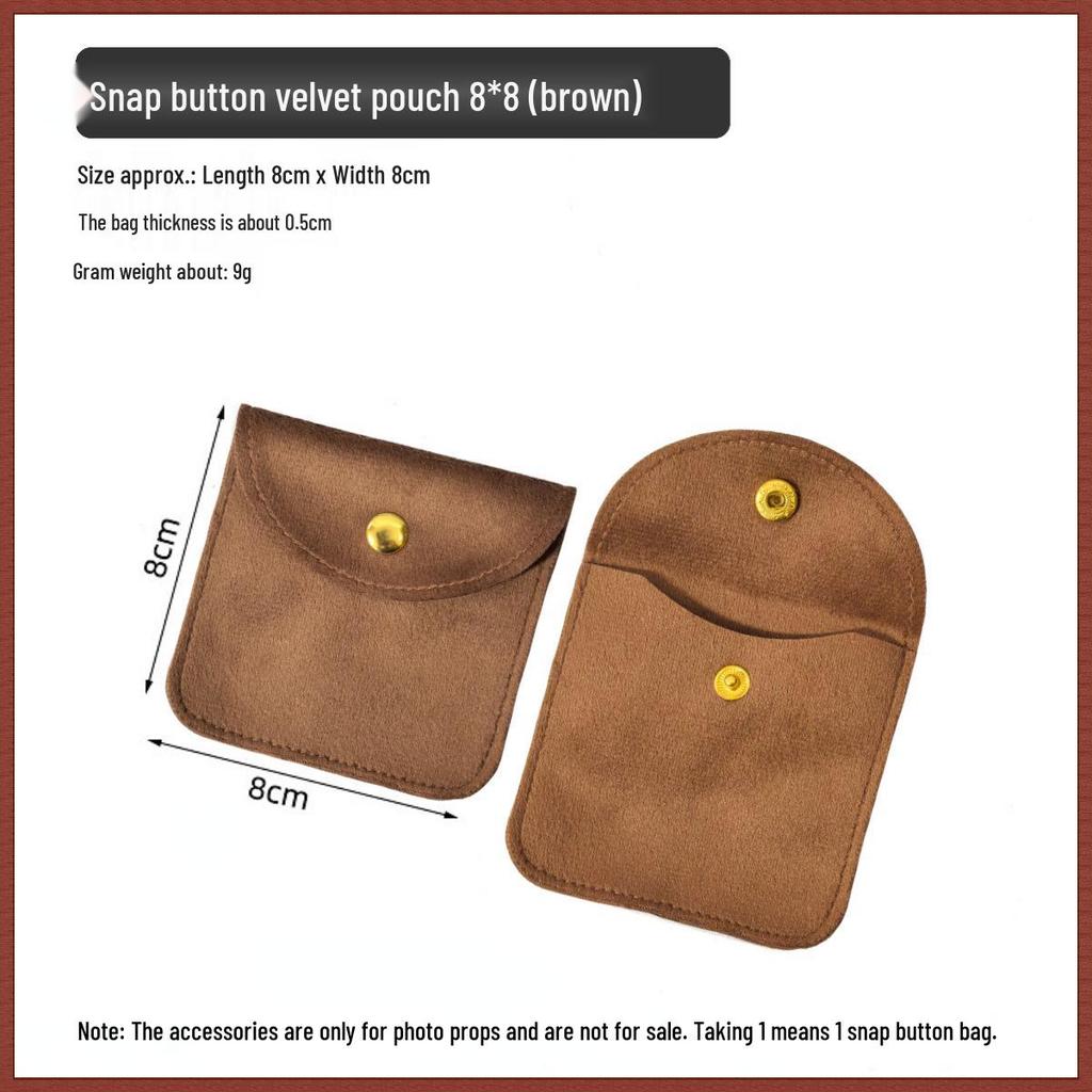 Samt Druckknopf Schmuckbeutel für Ringe & Halsketten - Mini Aufbewahrungsbeutel