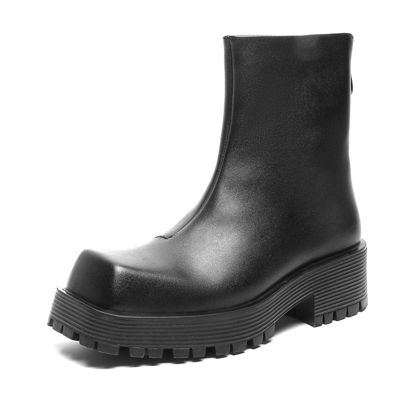 Fashion Casual men's thick soled boots Fashion designer's New style Outdoor leisure party Trendy Youth Hairstylist Nightclub Shoes