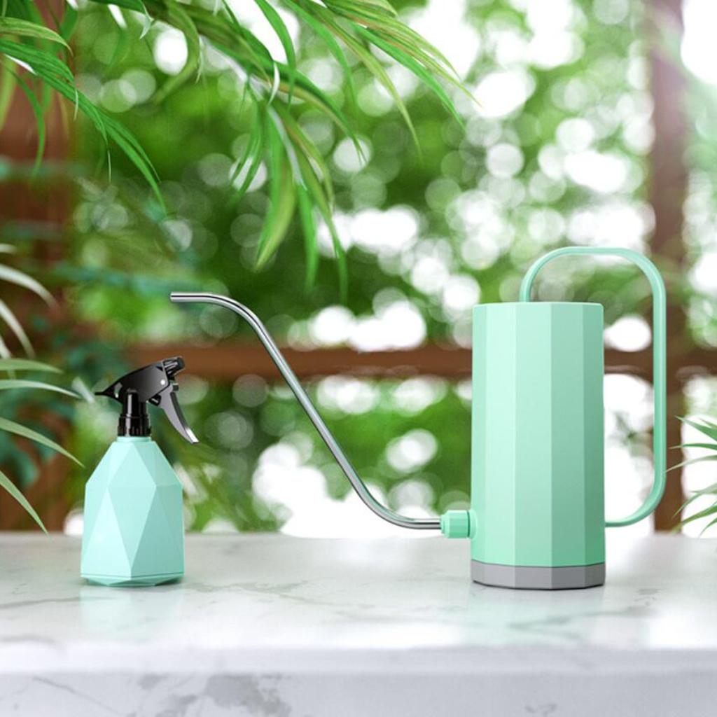 

1.2L Plant Watering Can Candy Color for Bonsai Cactus Houseplants Gardening зелёный