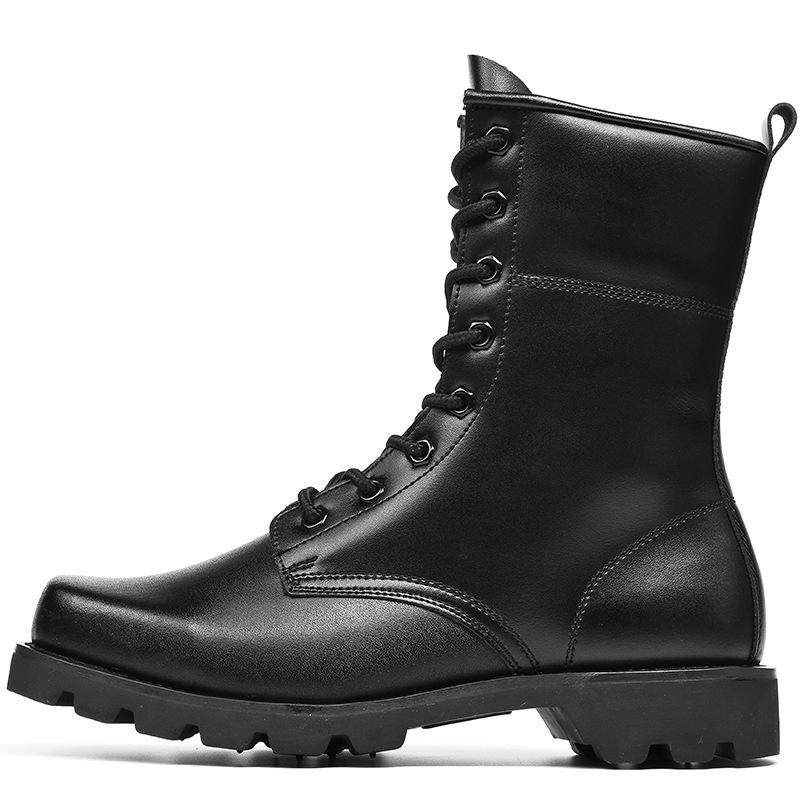 

Мужские кожаные армейские ботинки средней высоты Jihua 3515 для активного отдыха - коллекция весна/осень (Модель JA8-15J28) 43 чёрный