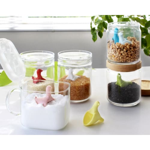 Yawata Kasei Way-be APUYI BIRD SPOON Measuring Spoons, Set of 2, White