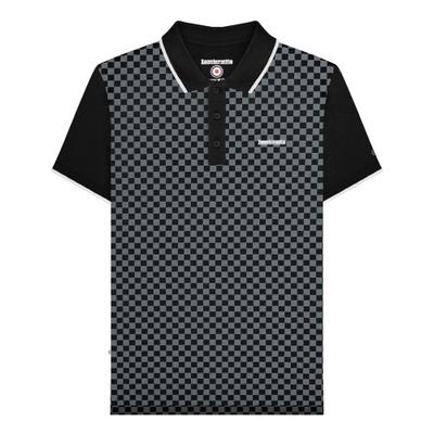 Mens Two Tone All-Over Print Polo Shirt