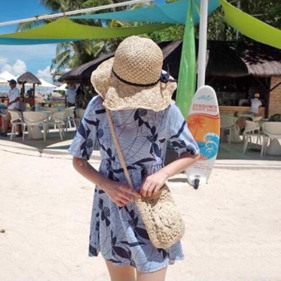 Yogodlns New Straw Bag Bohemian Beach Bag Women Crochet Crossbody Ultralight Shoulder Bag Women