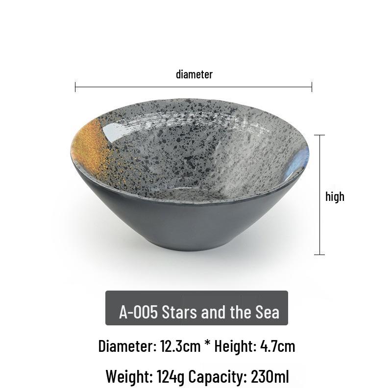 Melamine Japanese Style Tableware: Small Bowls, Plates, Spoons, Cups, Condiment Dishes, Soup Bowls, Rice Bowls for Hot Pot Restaurants.