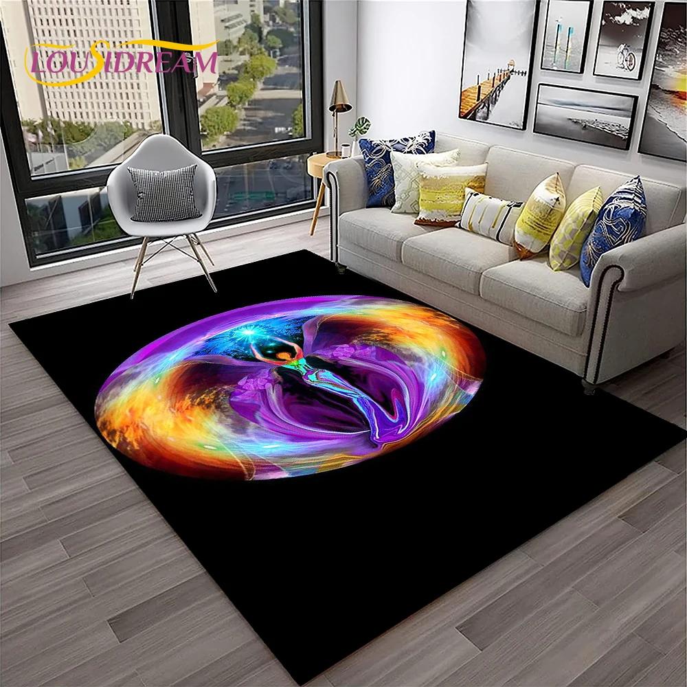 Naturalize Yoga Meditatie Regenboog 7 Chakra Zacht Tapijt Kleed voor Huis Woonkamer Slaapkamer Bank Deurmat Decor, Antislip Vloermat