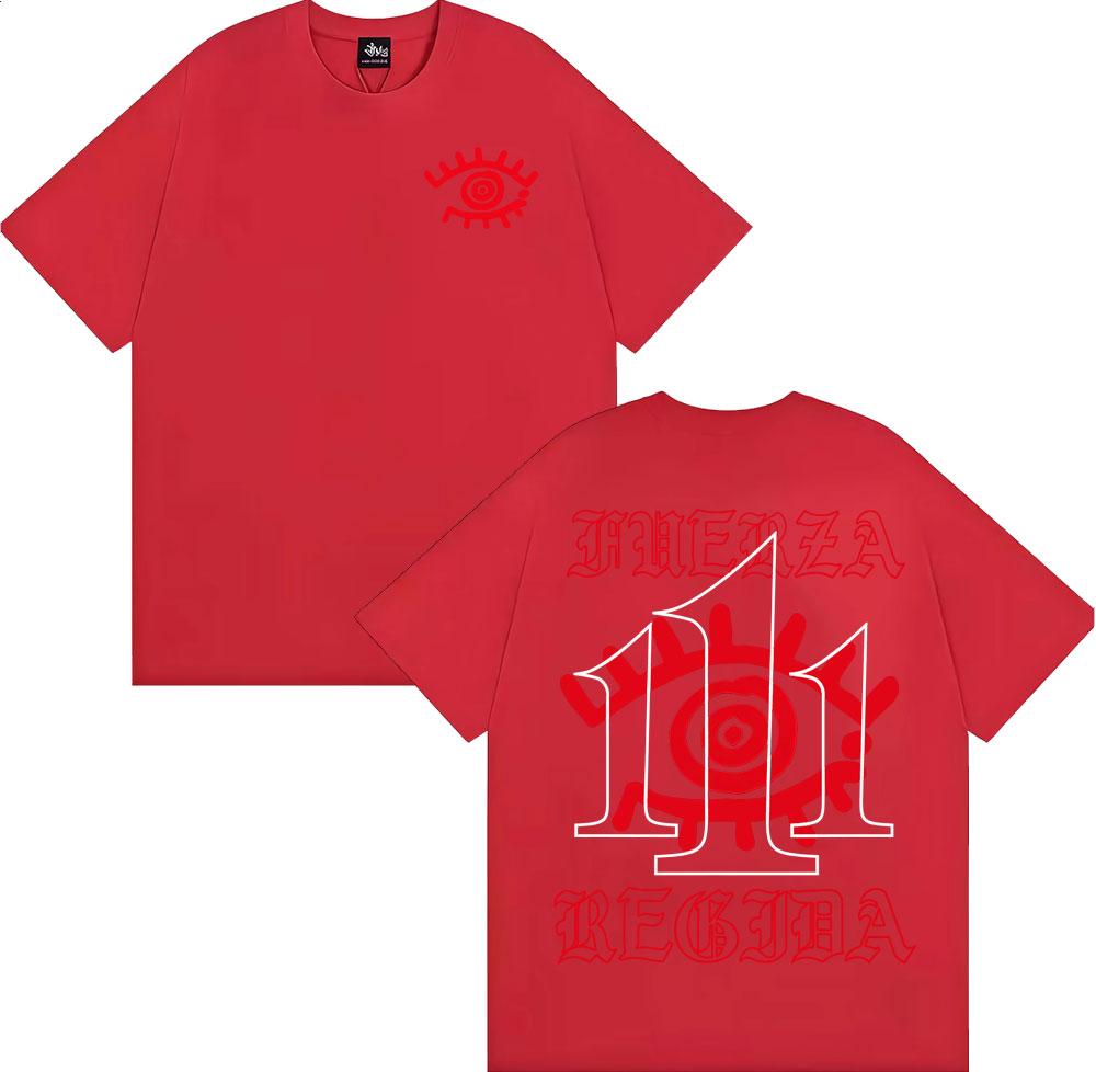 

2025 Album Fuerza Regida 111XPANTIA Print Tshirt Mens Harajuku Oneck Casual T Shirts Fashion Vintage Style T Shirt Streetwear S