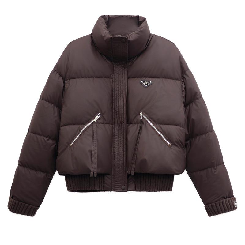 stand-up collar jacket short down cotton clothes women's  winter small thickened warm bread clothes jacket