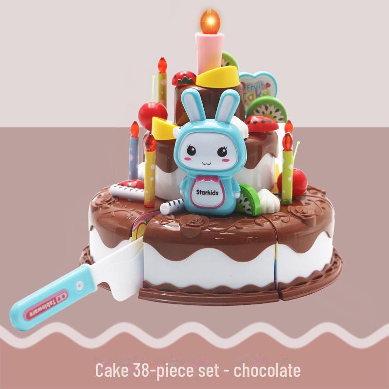 Kids' Cake and Fruit Cutting Playset - Fun Kitchen Toys for 3-Year-Olds