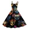 Women's Halloween Print Sexy Off-The-Shoulder Punk Vintage Dress