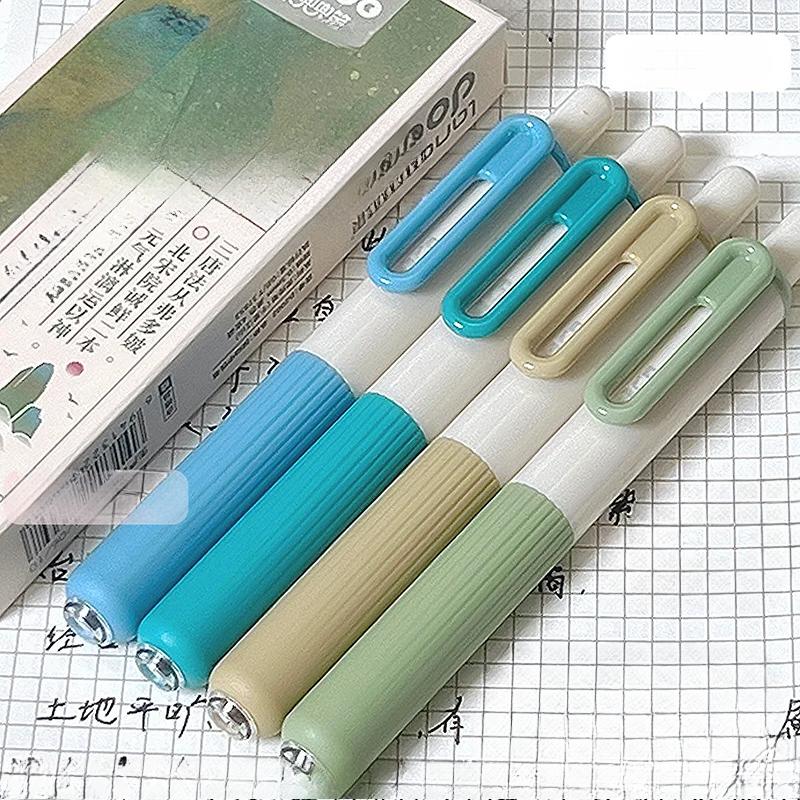 

4 шт./набор INS Простота Корейская мода Гелевая ручка Однотонная Короткая Студенческая Пишущая ручка 0,5 мм Ручка с черными чернилами Милые Школьные принадлежности