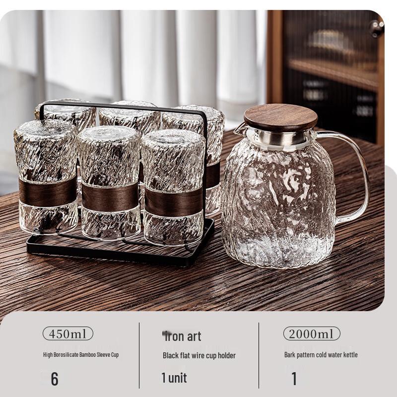 Embossed Glass Drinkware Set