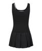 Soea [Limited Edition] Destroy Pleats Beads Dress (Black)