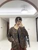 Women's Fleece-Lined Leopard Print Jacket: 2025 Autumn/Winter, Slimming Korean Style, Fashionable & Elegant, Thickened & Loose, Short Design.