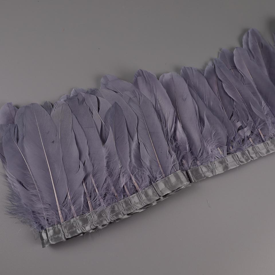 2M Natural Dyed Goose Feather Trims Real Geese Duck Feathers Fringe Ribbons For Handmade Crafts Pumas Wedding Accessories