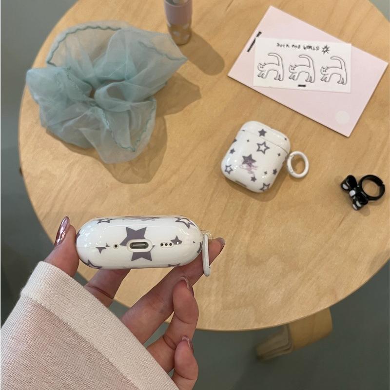 Korean gray pink star AirPods 1 generation earphone case for Apple Bluetooth headset 1st generation Pro1st generation